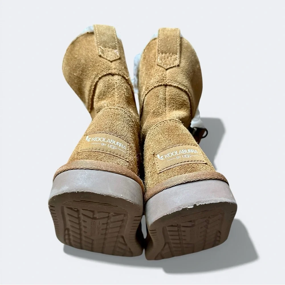 Koolaburra by UGG Kids Tan Suede Boots Size 12 Cozy Winter Style